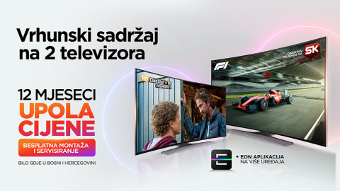 Gledaj 100% Total TV sadržaja bilo gdje u Bosni i Hercegovini i plati samo 50% cijene